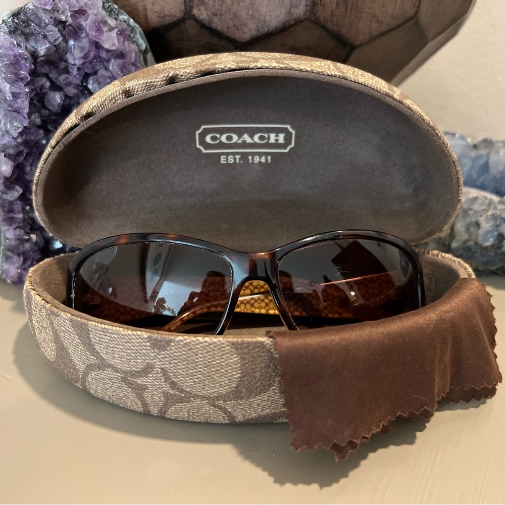 Coach Connie Tortoise S819 Brown Sunglasses with Case